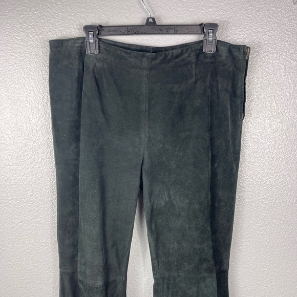 Clio Suede 100% Leather Retro Pull On Pants Women’s 14 High Rise Vintage Western - Picture 3 of 9